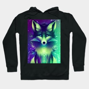 Beautiful purple and green fox Hoodie